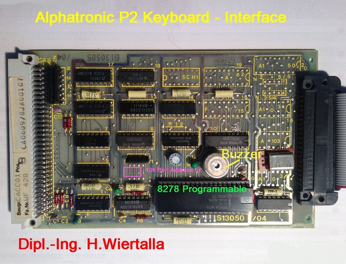 Alphatronic P2 Keyboard Interface Triumph Adler