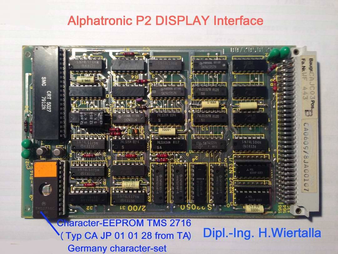 Alphatronic P2 Triumph Adler Displayinterface -hw
